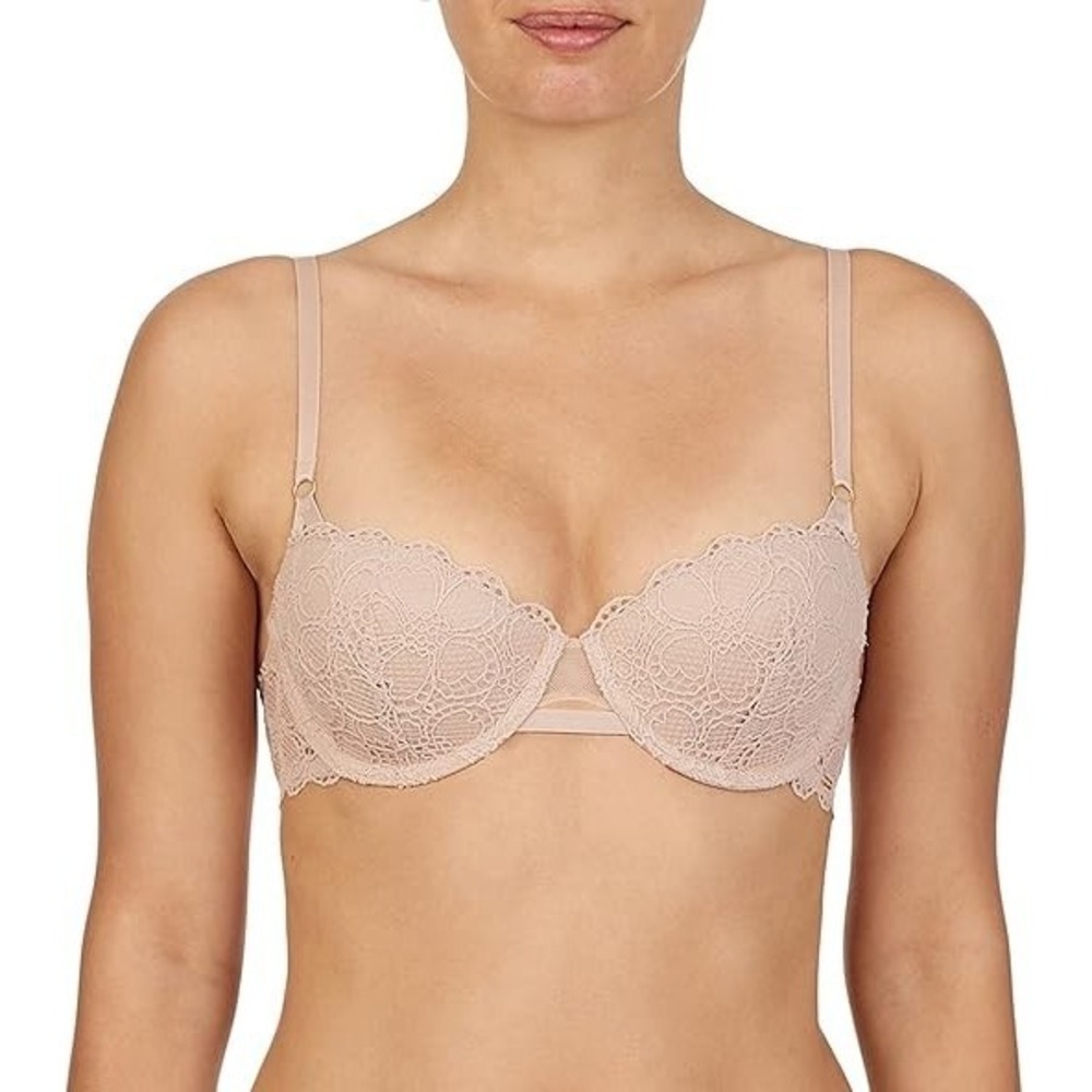 DKNY Women's Superior Lace Balconette Women's‎ Bra - Cameo - Small
